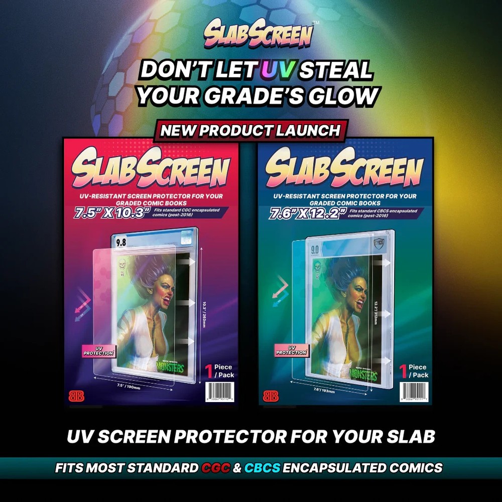 10 Pack CBCS SlabScreen UV Shield Graded Comic Book Protector