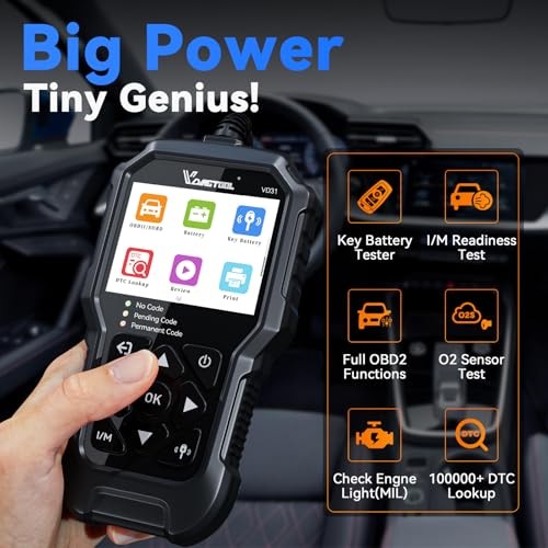 Car Code Reader VD31, OBD2 Scanner with Car Key Battery Tester, OBD2 Scanner