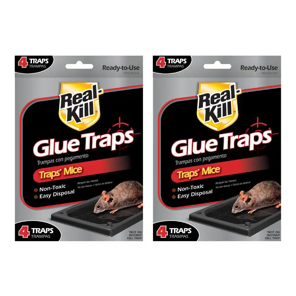 Mouse Glue Traps (4-Count) (2-Pack)