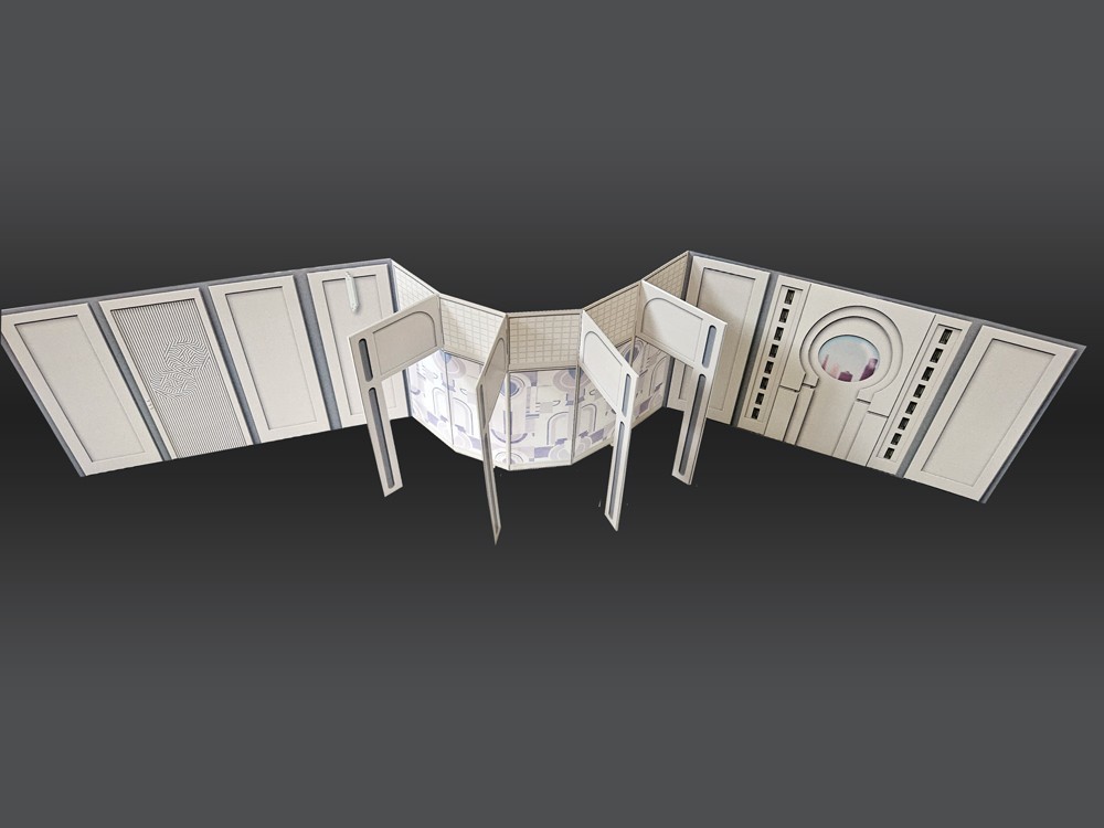 3.75" Cloud City Long Hallway Backdrop Star Wars Hasbro Kenner Ships Free