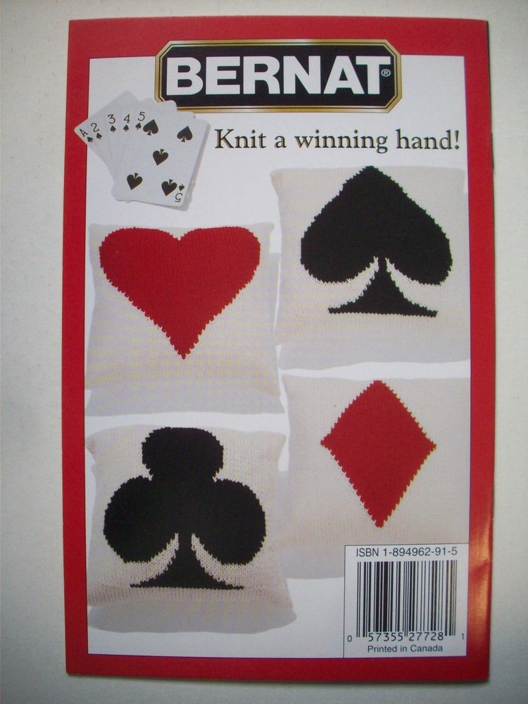 Poker Passion knit knitting pattern for afghan and pillows