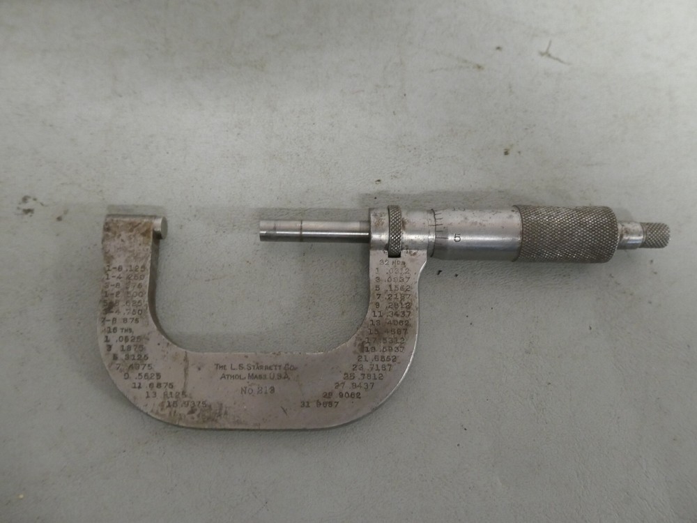 Starrett No. 213 Outside Micrometer