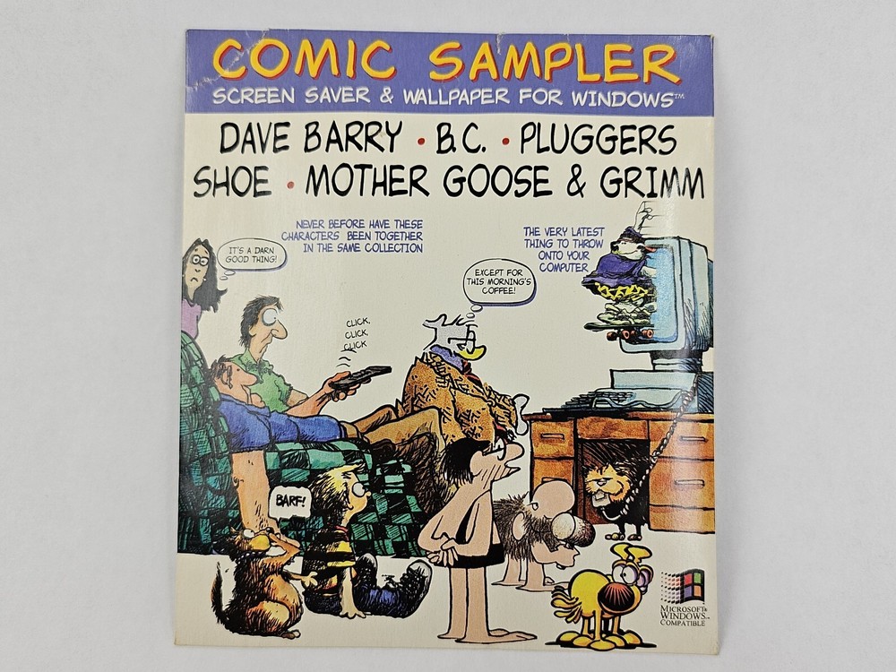 Comic Sampler Screen Saver & Wallpaper for Windows 3.5 Floppy Disk B. C. Shoe