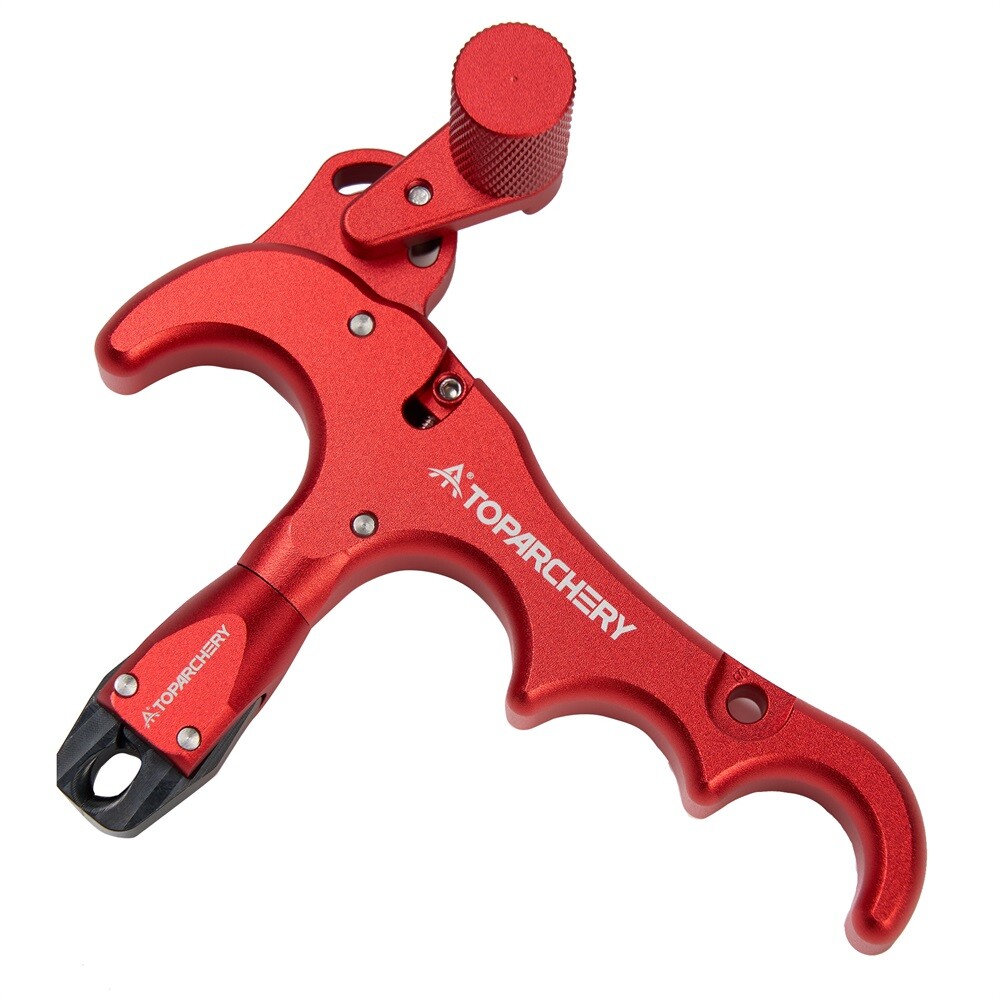 360° Rotate Archery Adjustable 4 Finger Compound Bow Release Aid Thumb Release