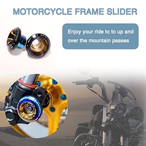 Motorcycle Frame Slider: Scooter Frame Sliders for Front Fork CNC Blue-Black