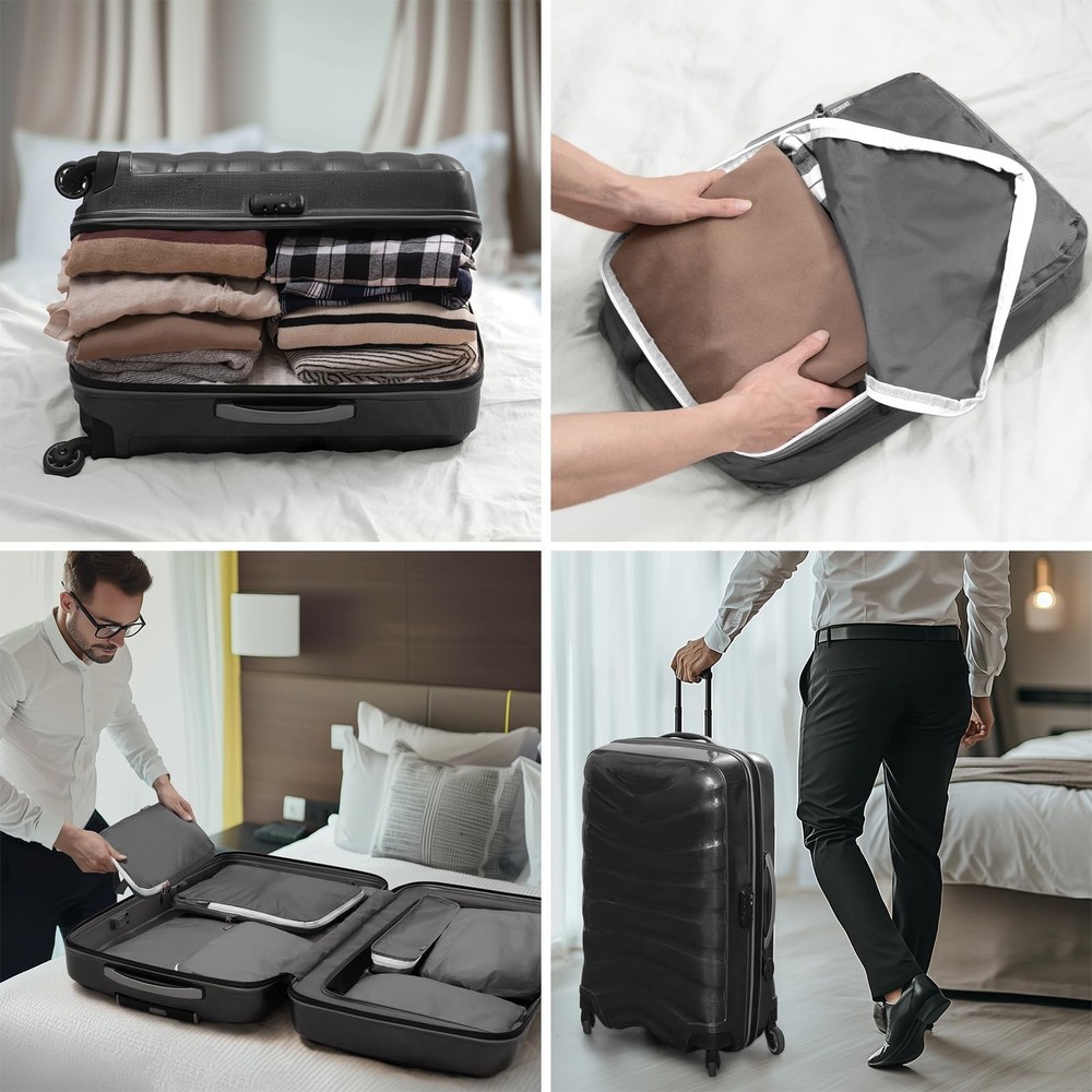 CherryNow Compression Packing Cubes, 7 Set Packing Cubes Compression, Travel ...