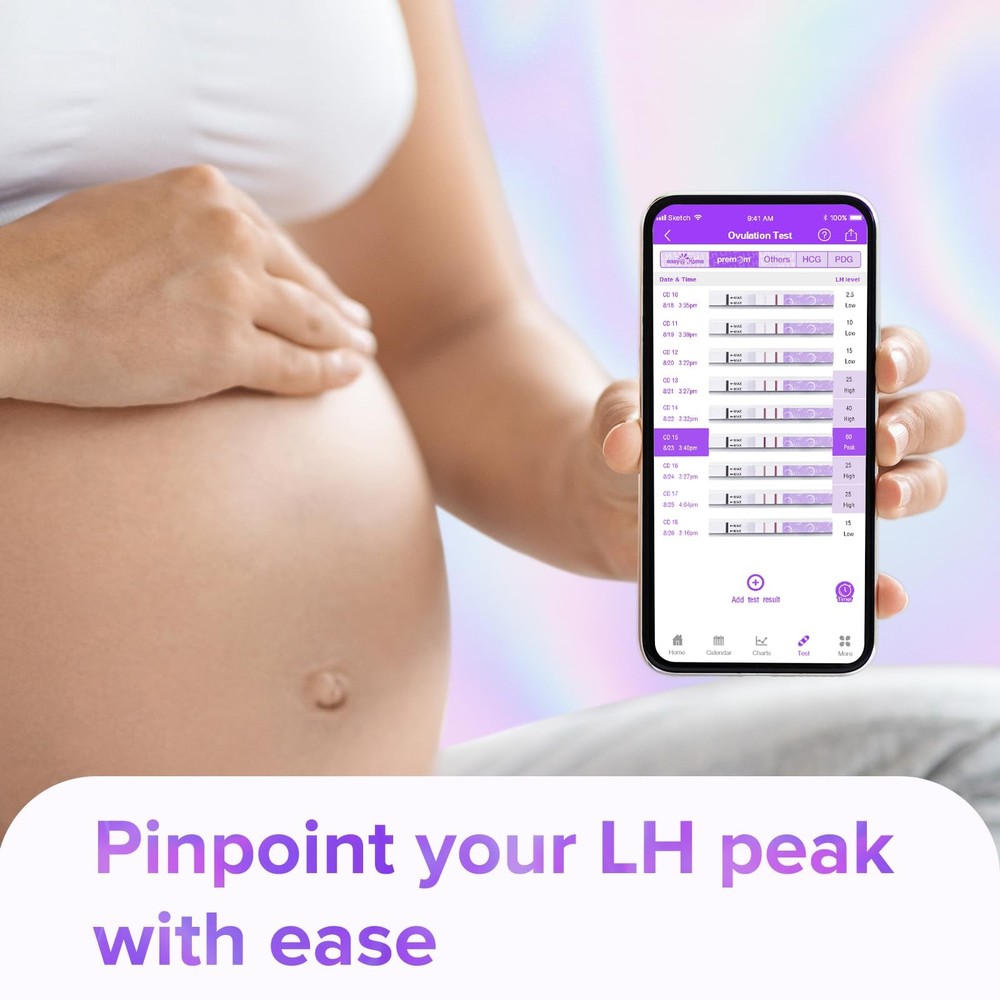 Premom Quantitative Ovulation Test Strips, Ovulation Predictor Kit with Smart