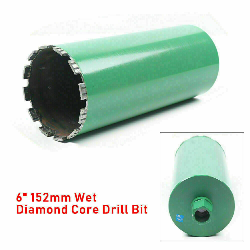 6" Wet Diamond Core Drill Bit for Concrete, Brick & Masonry - 1-1/4” Threads