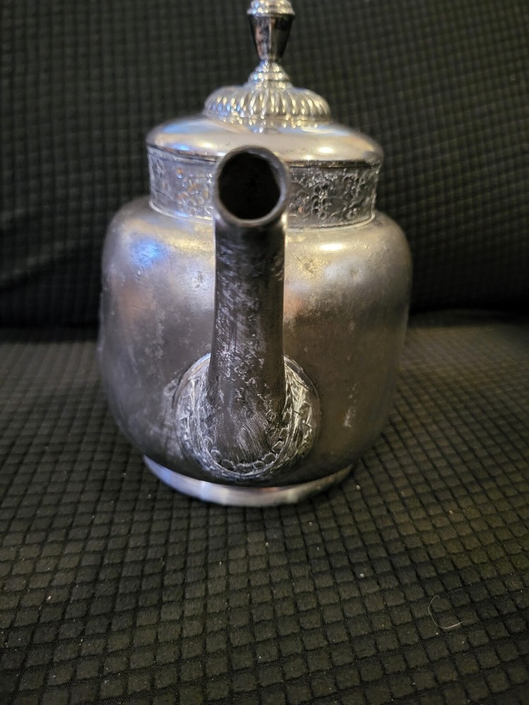 The ACME Silver Plate Co. Coffee Pot Engraved Floral Patterns