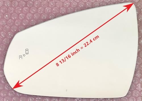 Replacement Blind Spot Mirror Glass with Full Size Adhesive for 2010-2016