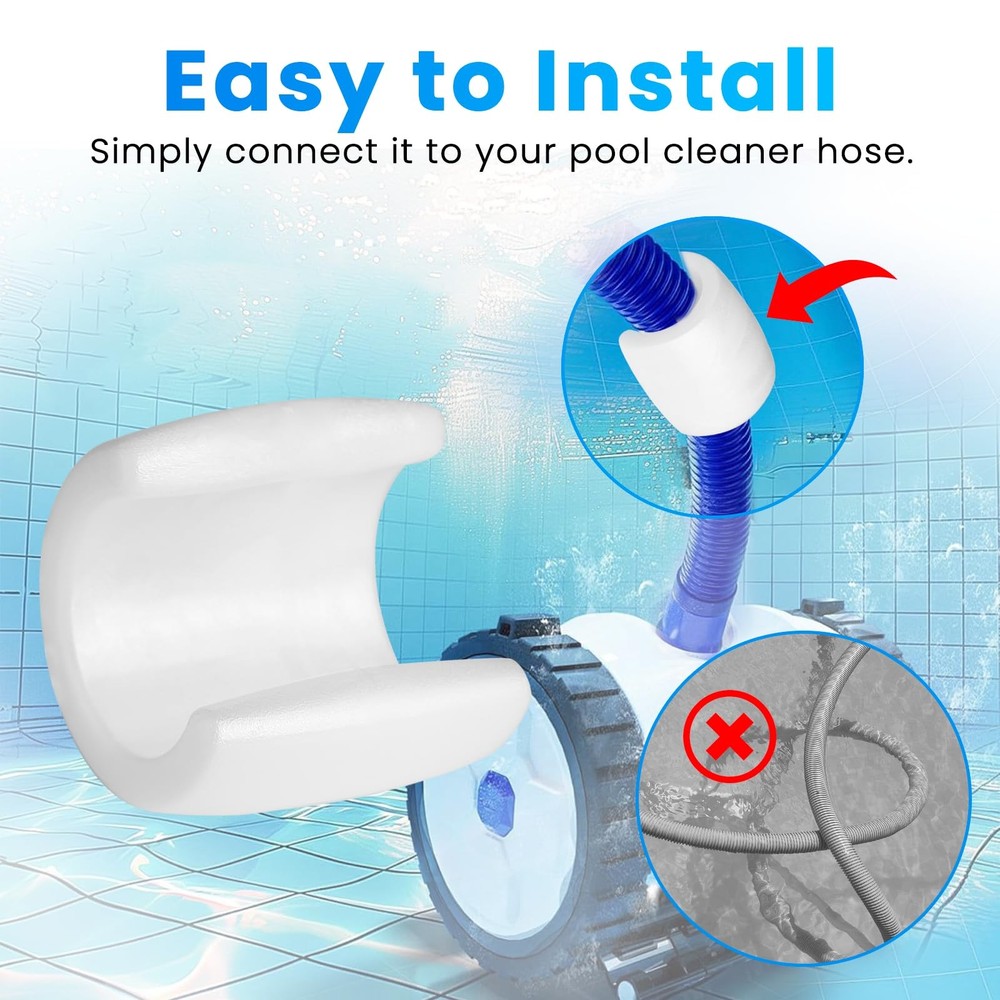 4 Pcs PVX280PK2 Pool Cleaner Hose Float Compatible with Hayward Small, White