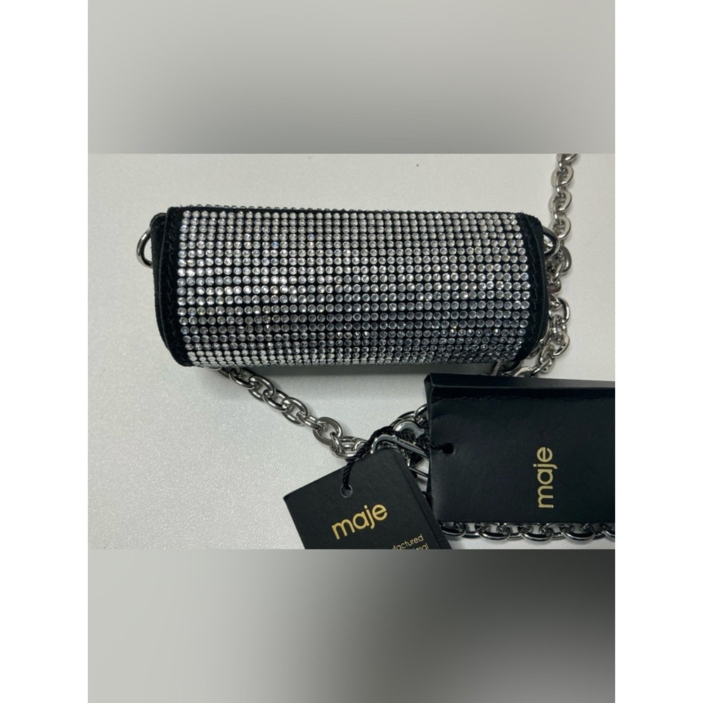 MAJE Fully rhinestone lipstick holder One Size NWT