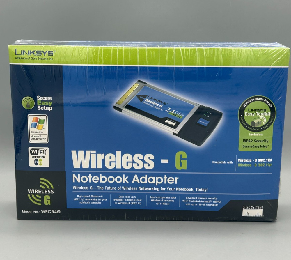 Linksys Wireless-G Notebook Adapter (WPC54G) - Sealed