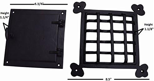 A29® Rectangular Bar Speakeasy Door Grill/Grille with Viewing Large_Black