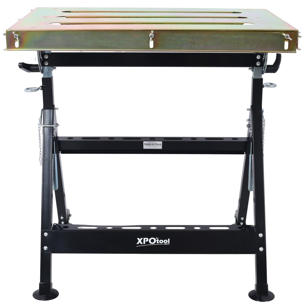 400lbs 30"x20" Steel Welding Workbench Table Folding Work Bench with Three Slot