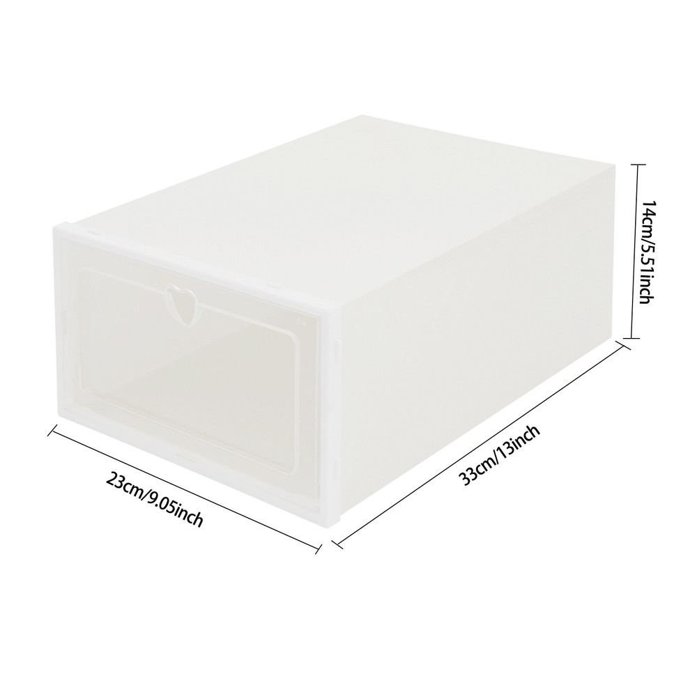 24pcs Shoe Storage Box Shoes Case Transparent Stackable Shoe Organizer Container