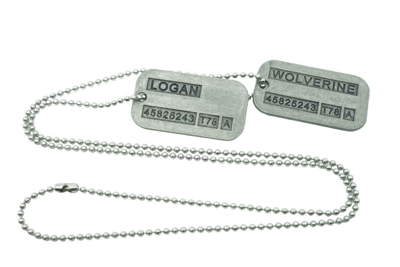 Wolverine Logan X-men Vintage Weapon-X Double-Sided Dog Tag Pendant Necklace
