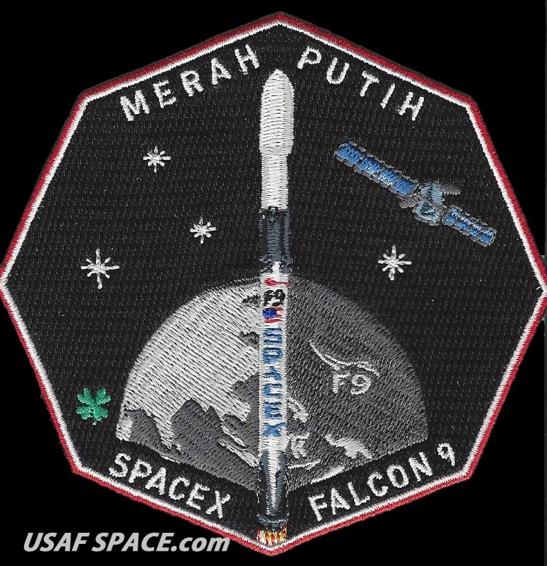 Authentic MERAH PUTIH - SPACEX FALCON 9 F9 Launch SATELLITE Mission PATCH