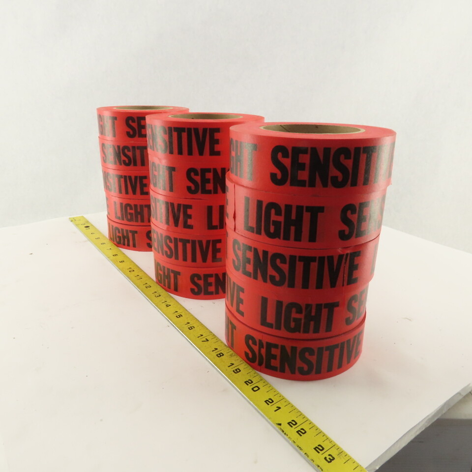 1-1/2" Wide Red Printed Masking Identifying Tape LIGHT SENSITIVE 15 Rolls