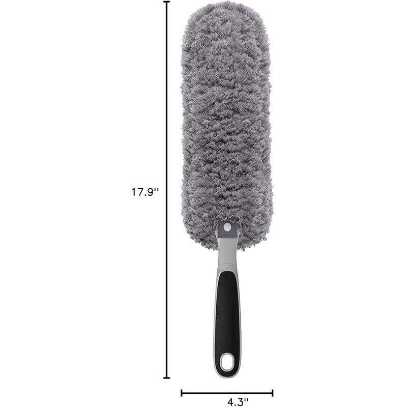 Lint Free Microfiber Duster Washable Cleaning Tool Ergonomic Handle Dust Remover