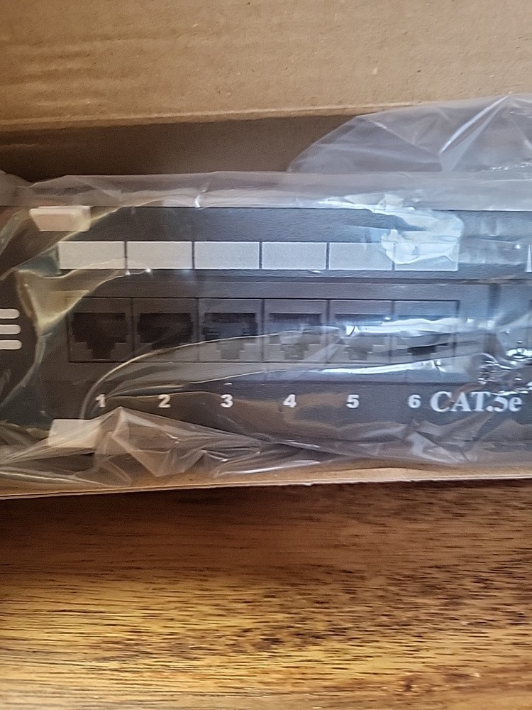 Commercial Electric CAT5e Mini 12-Port Patch Panel with 89D Mounting Bracket