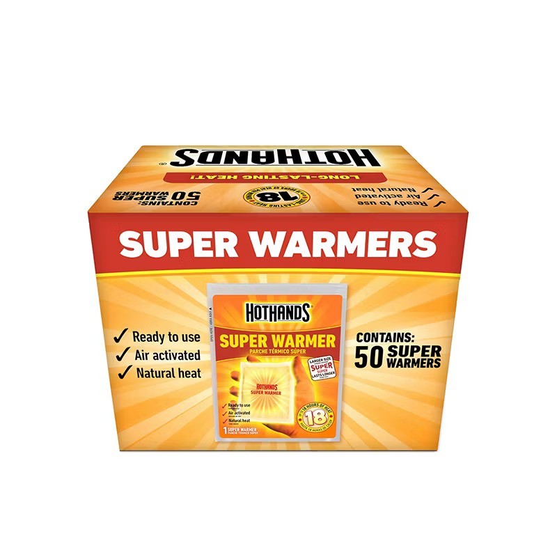 Hothands Super Warmers Air Activated Long Lasting Heat Up To 18 50 pack Exp 2029
