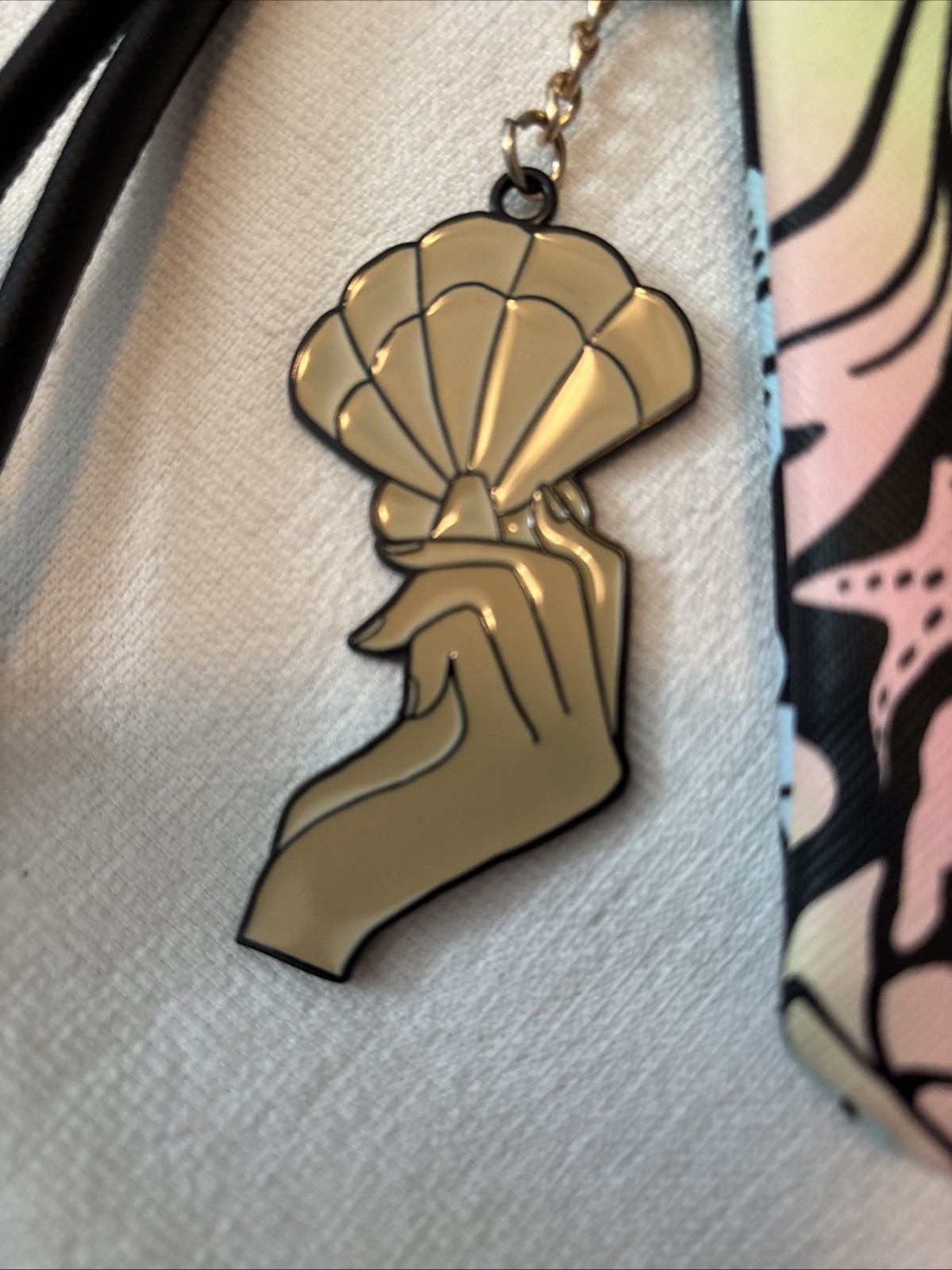 Bioworld Ariel Disney Princess Zip Pouch Wristlet Little Mermaid -large Charm