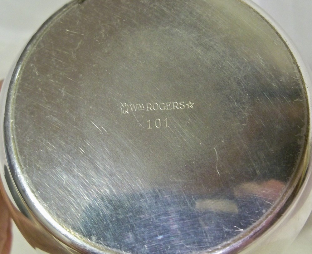 Wm ROGERS SILVER PLATE COFFEE POT SPRING FLOWERS #101