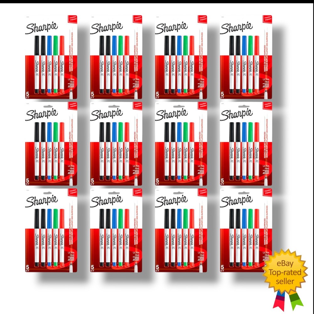 Sharpie 37675PP Permanent Markers Ultra Fine Point Assorted Colors - 70 Count​