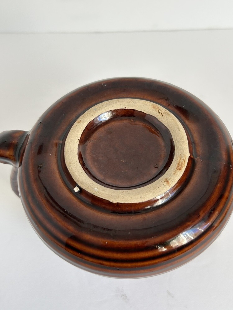 Vintage Brown Rubel Ring Ceramic Pitcher #4028P Lighter Inside Unique