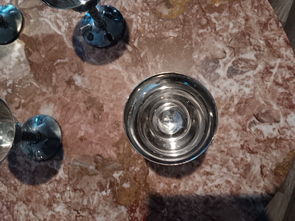 VTG J Perez Ruiz E.P.B Silverplate Spain Stem Wine goblets 6 cups