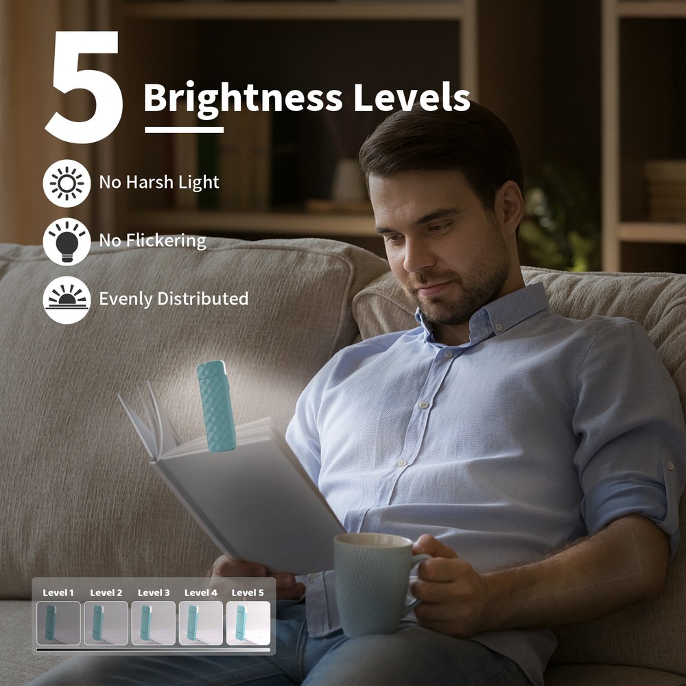 LED Book Light Bookmark Reading Light USB Rechargeable Adjustable Night Lamp