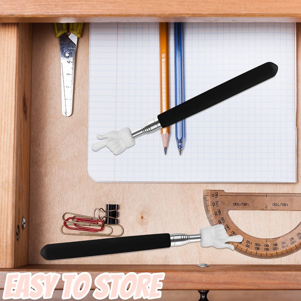 2Pcs Telescopic Teachers Pointers Retractable Finger Pointer Stick for Classroom