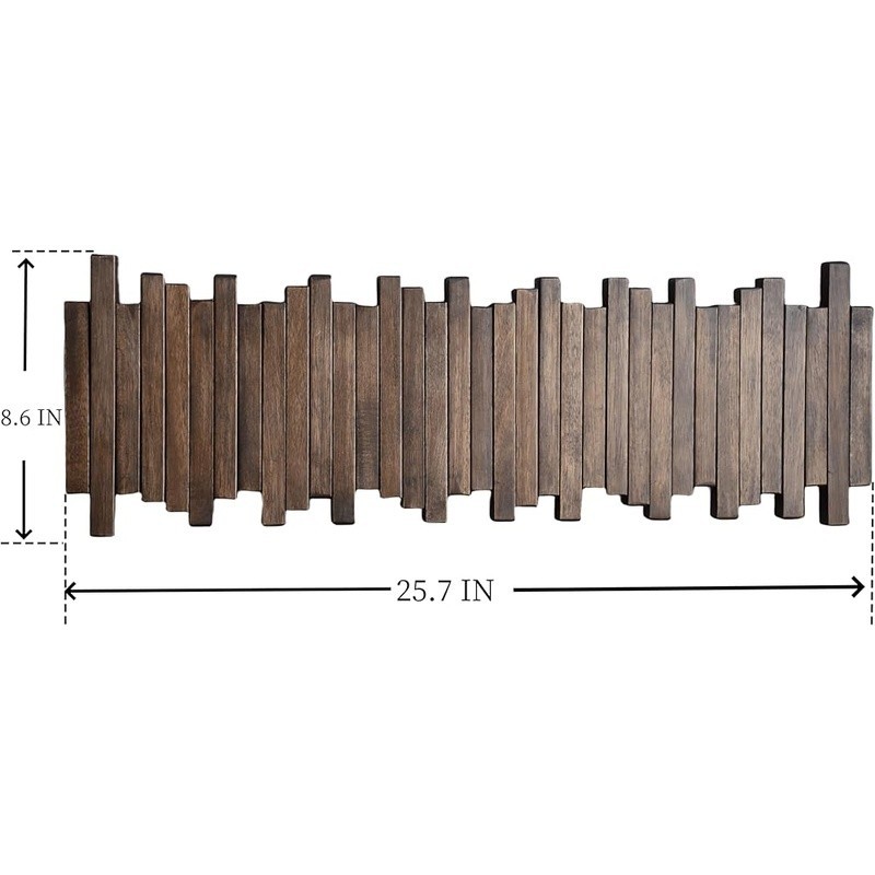 Handmade Solid Wood Coat Rack Unique Design Wall Mount W/ Magnetic Hooks New