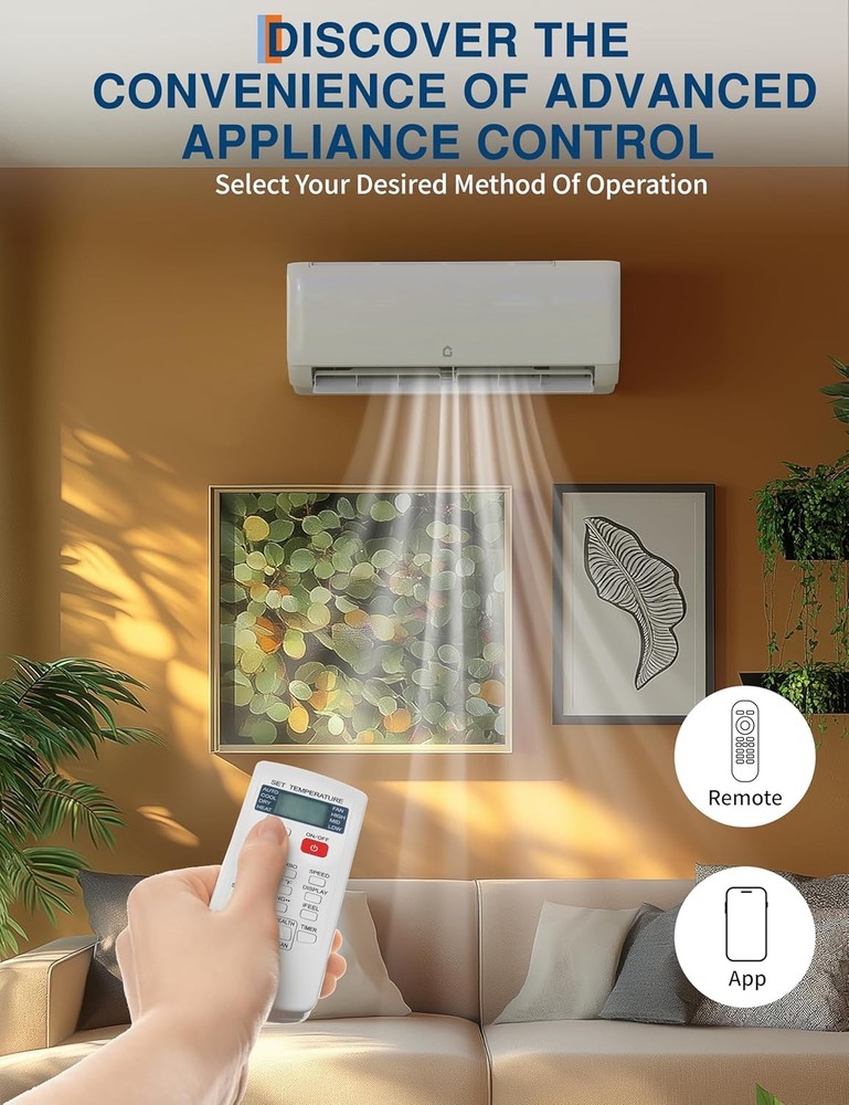 🔵24000 BTU Mini Split Air Conditioner & Heat Pump 19 SEER2 Ductless Mini Split