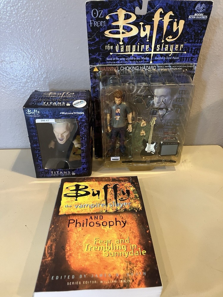 Buffy the Vampire Slayer Bundle: Moore Oz Figure, Titans Spike & Philosophy Book