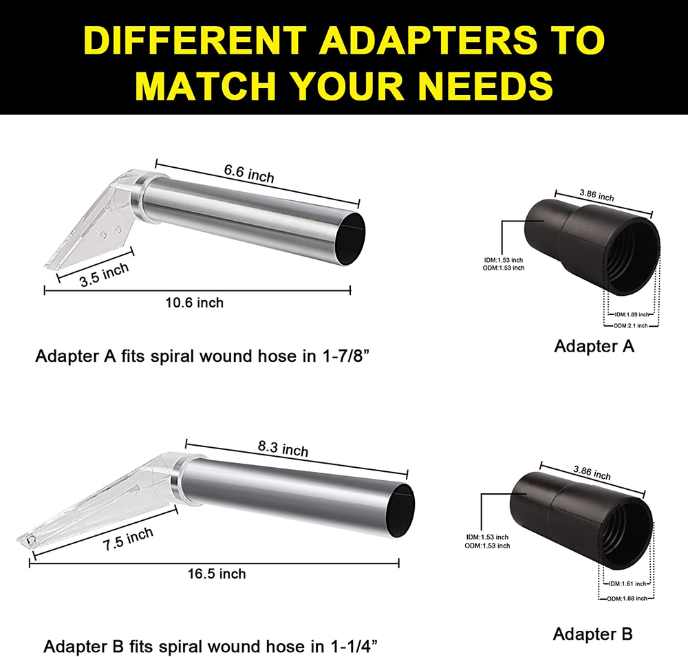 Carpet Vac Extractor Attachment-Tool - Cleaning Vacuum Clear Upholstery