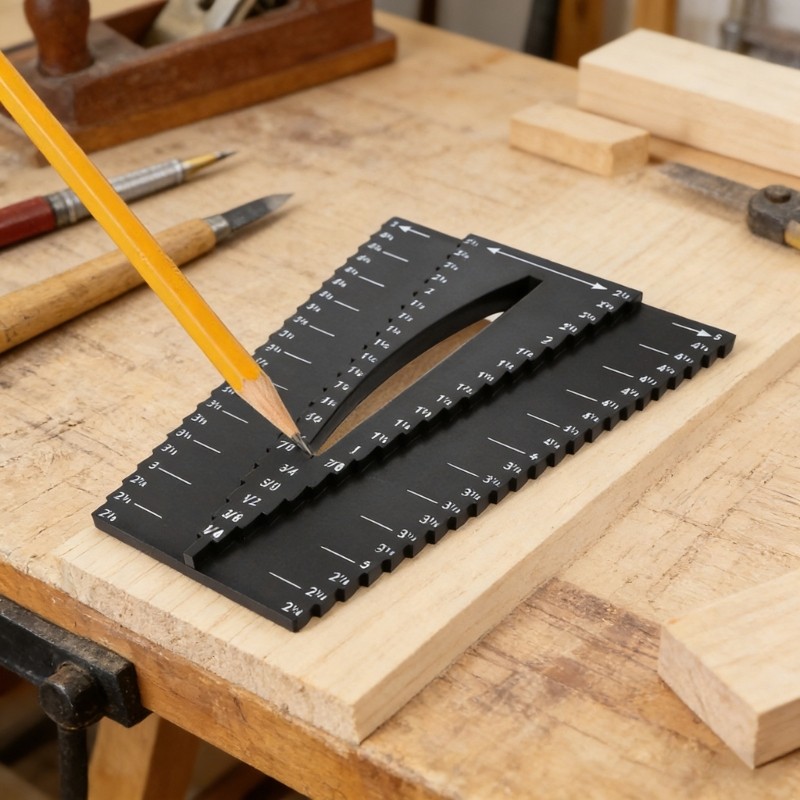 Lightweight Plastic Center Marker Tool For Circular Objects Precise Measurements