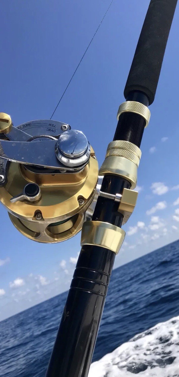 PENN International 20 30 50 70 Reel Clamp Anodized Aluminum Fishing Engraved