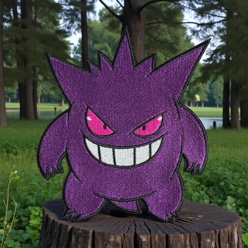 Gengar Pokemon Embroidery Patch Multi Sizes 3" - 7"