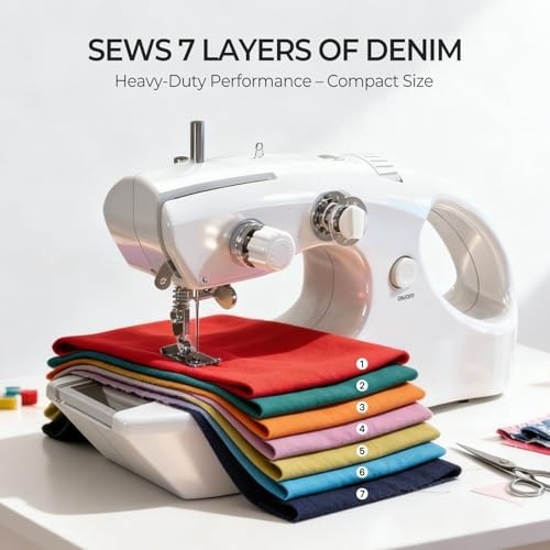 Portable Cordless Handheld Sewing Machine - Mini 2-Thread Stitcher for DIY, Mend
