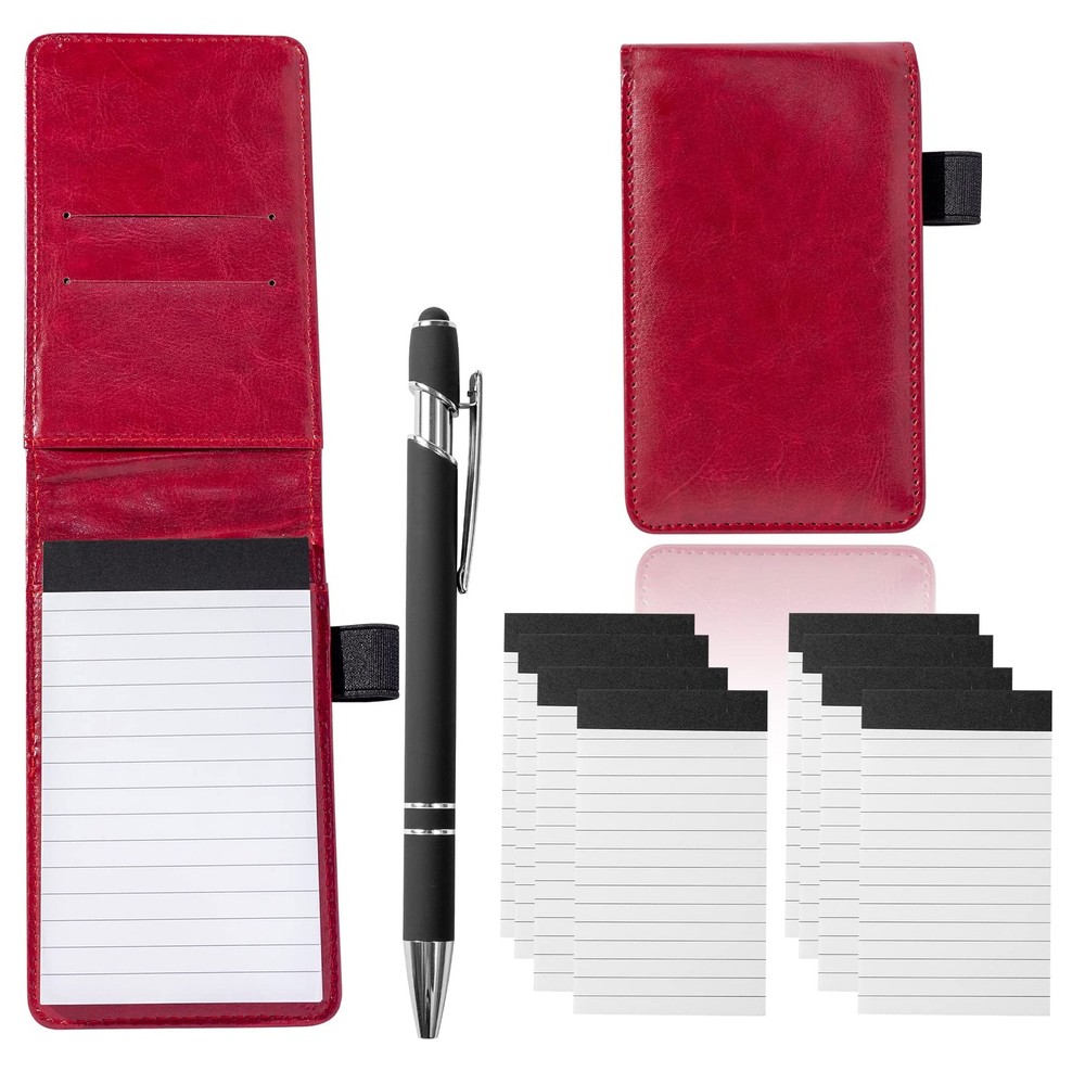10 Pieces Small Notepad Holder Set Pocket Notebook 3 x 5 Inch