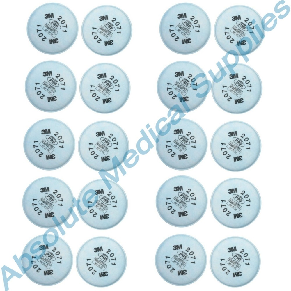 *20-Pieces* 3M Particulate Filter P95 Efficient Against Solids & Aerosols 2071