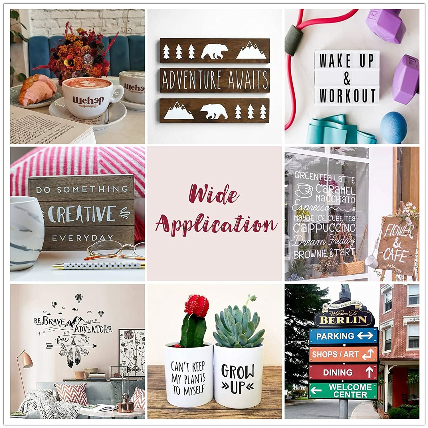 HTVRONT Vinyl Transfer Tape Roll - Craft Application Paper for Cricut with Grid