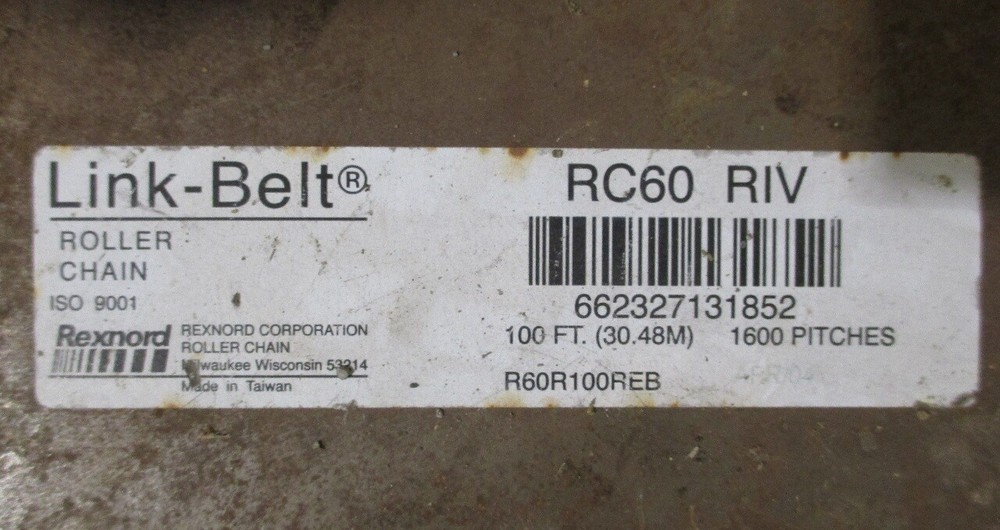 Link-Belt 10Ft. Chain RC60 Riveted