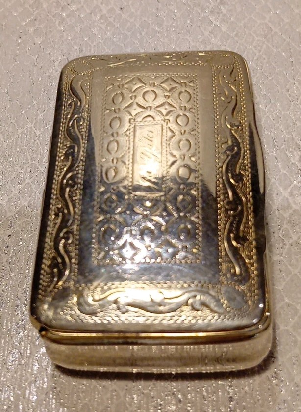 Solid Silver Snuff Box, Nathaniel Mills,18th Century George III. Full Hallmarks.