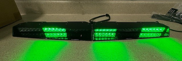 Hawk 3  Visor Led Light bar Universal Brackets LED EQUIPPED Green/White