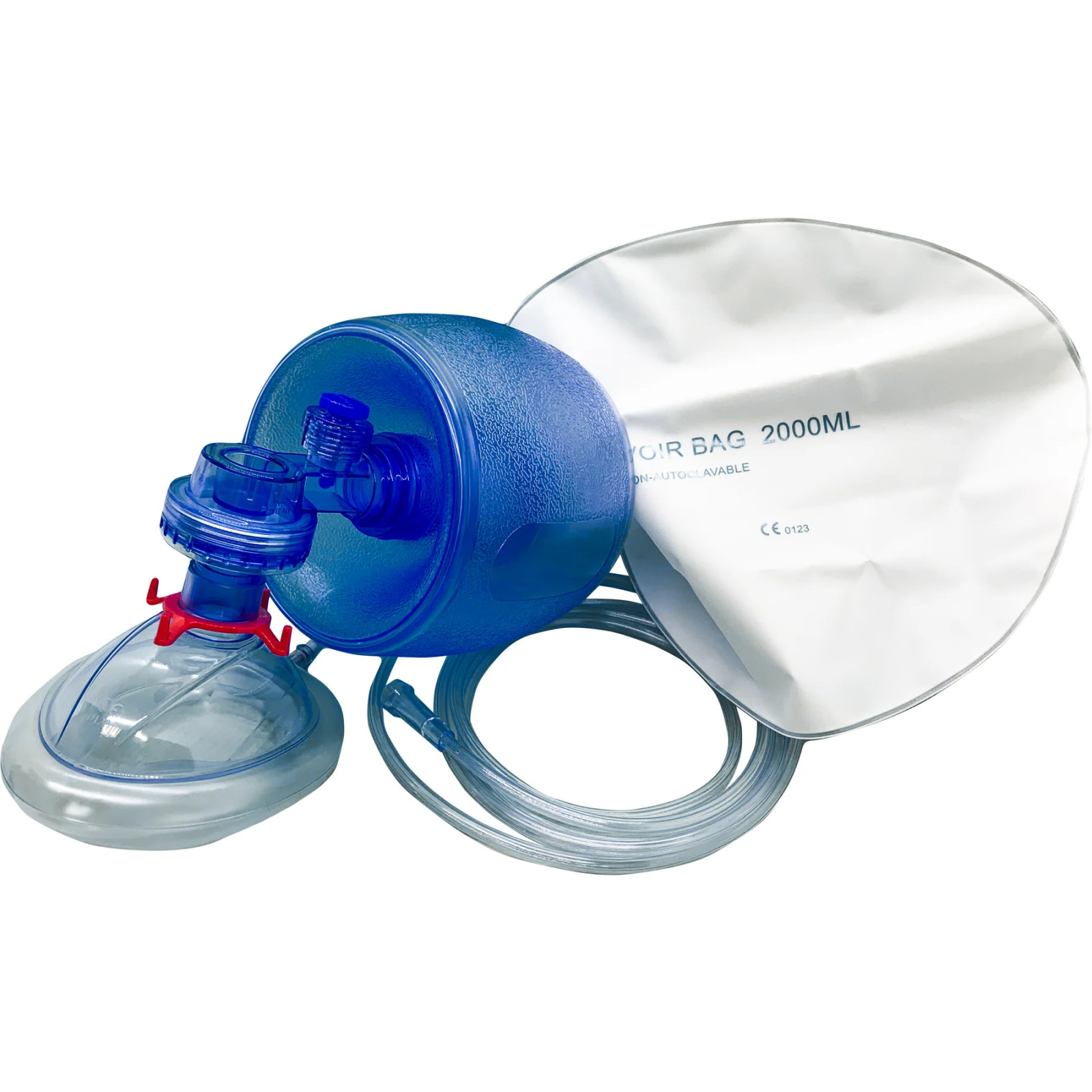 Medical PVC 100% Latex-Free Bag Valve Mask CPR Manual Resuscitator for Adult Use