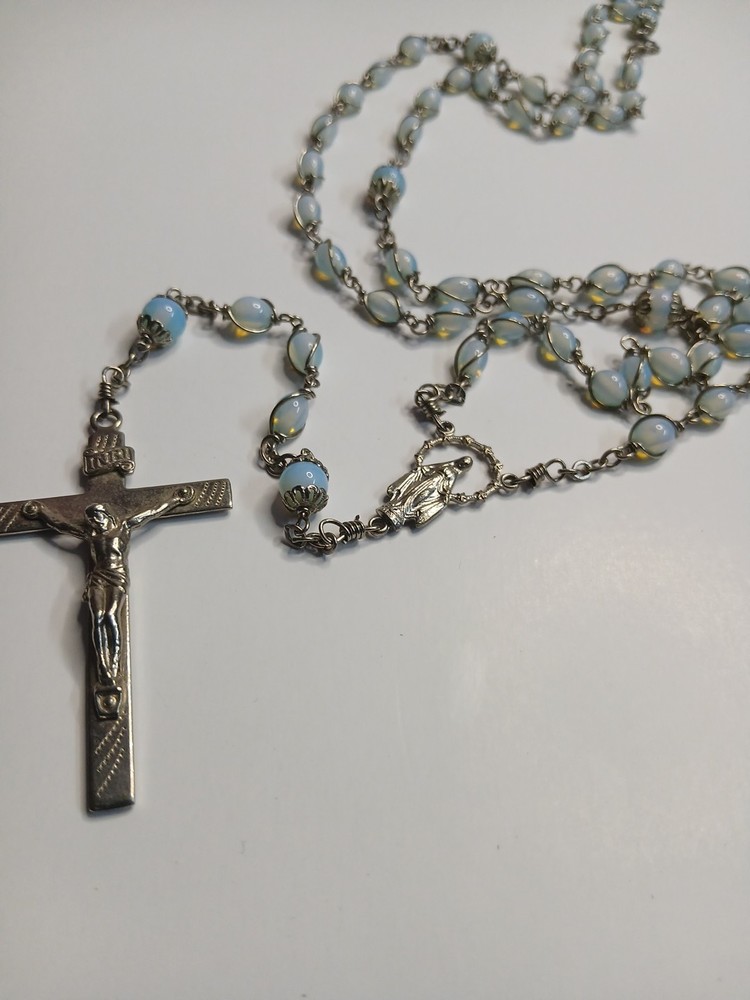 vintage iridescent rosary