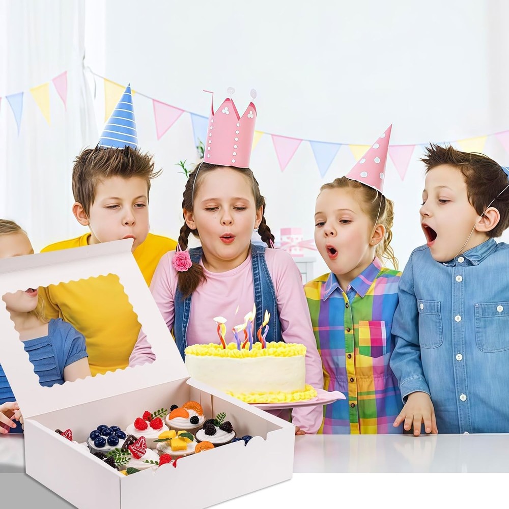 12 Count Cupcake Boxes, 4PCS Cupcake Container with Window, Food Grade Cupcak...